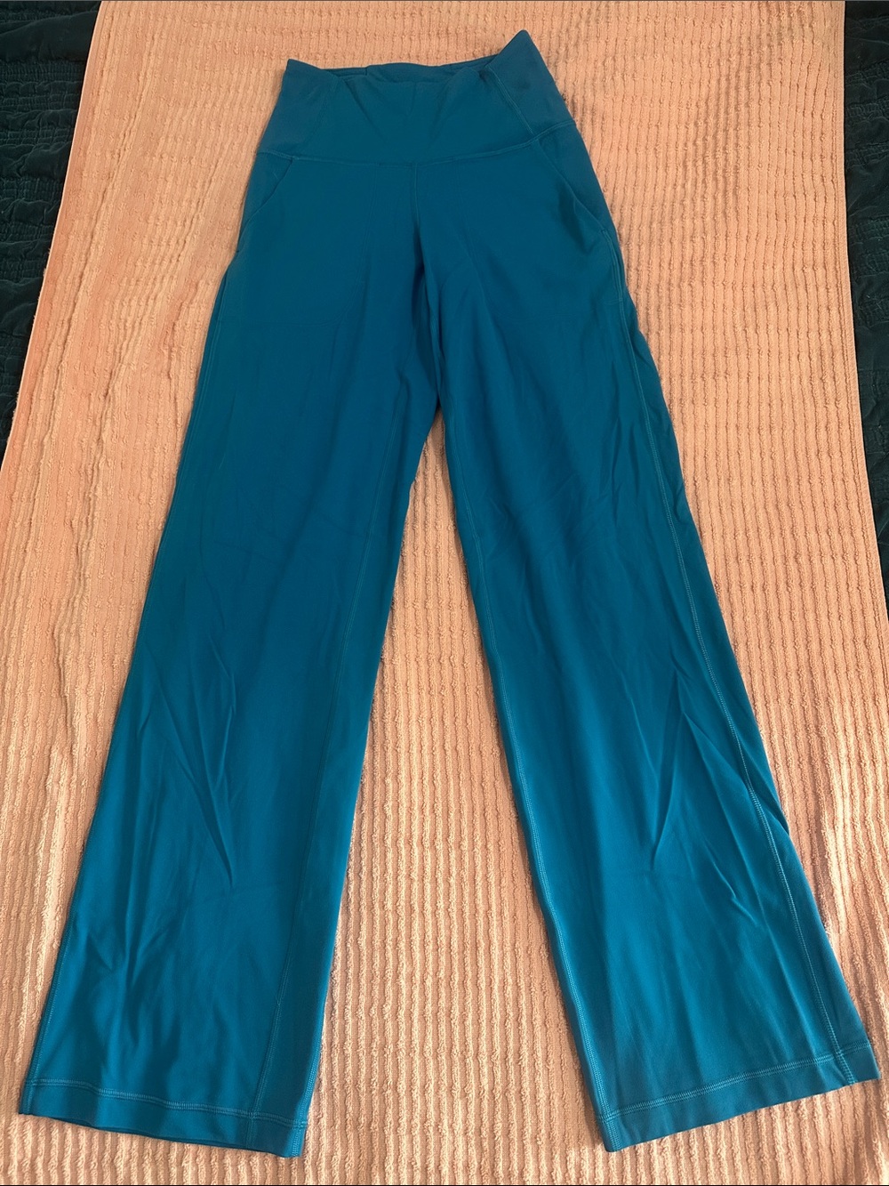 lululemon athletica Teal Wide-Leg Yoga Pants